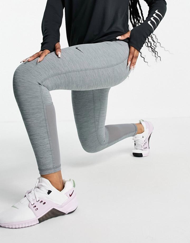 Nike Pro Training 365 High Waist 7/8 Leggings In Gray-grey