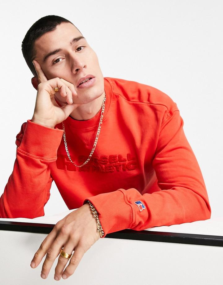 Russel Athletic Damien Sweatshirt In Red