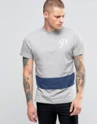 Playground Logo Team P Stripe T-shirt - Gray
