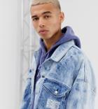 Reclaimed Vintage Inspired Denim Jacket With Dye Effect - Blue