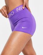 Nike Training 365 3 Inch Shorts In Purple