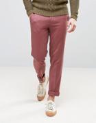 Asos 100% Merino Wool Skinny Pant With Turn Up - Pink