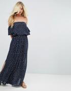 Faithfull Off Shoulder Maxi Dress - Navy
