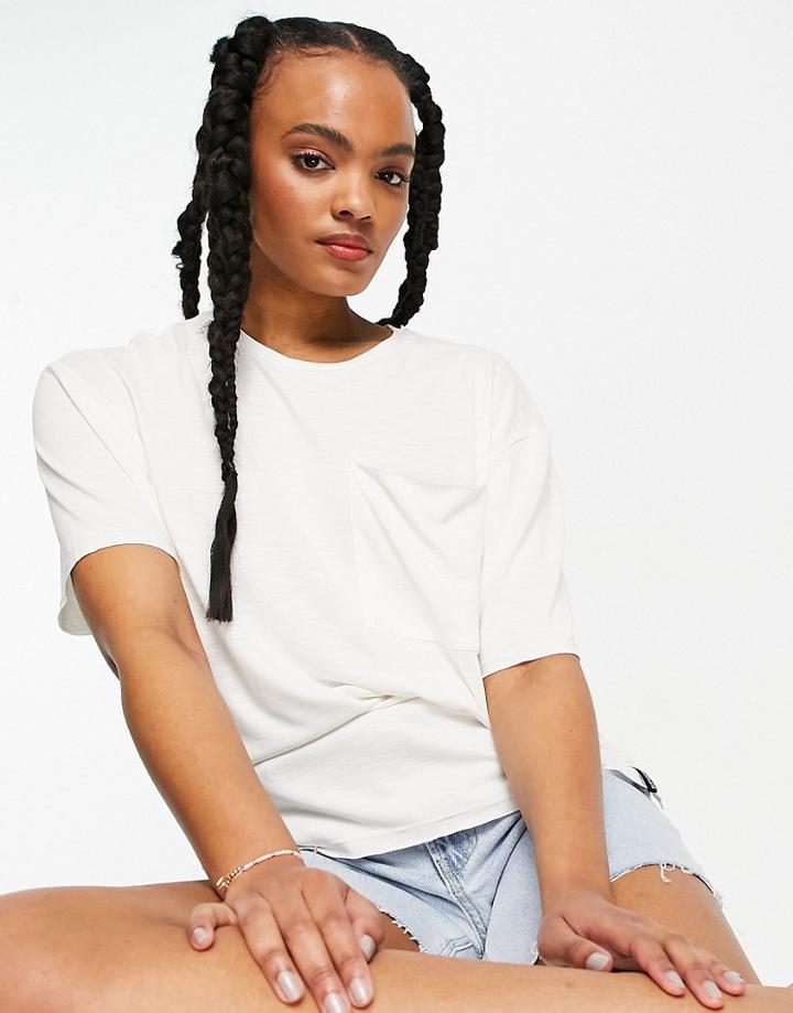 Superdry Canyon Essential Pocket T-shirt In Cream-white