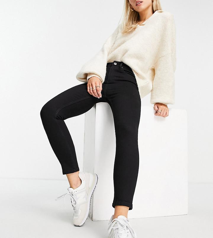 Miss Selfridge Petite Emily Jean In Black - Black