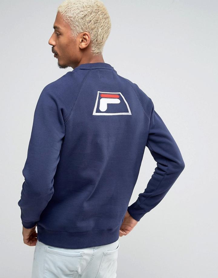 Fila Black Sweatshirt With Back Logo - Gray