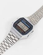 Casio A168wa-1yes Digital Bracelet Watch-silver