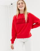 Only Lotta Liberte Print Sweatshirt - Red