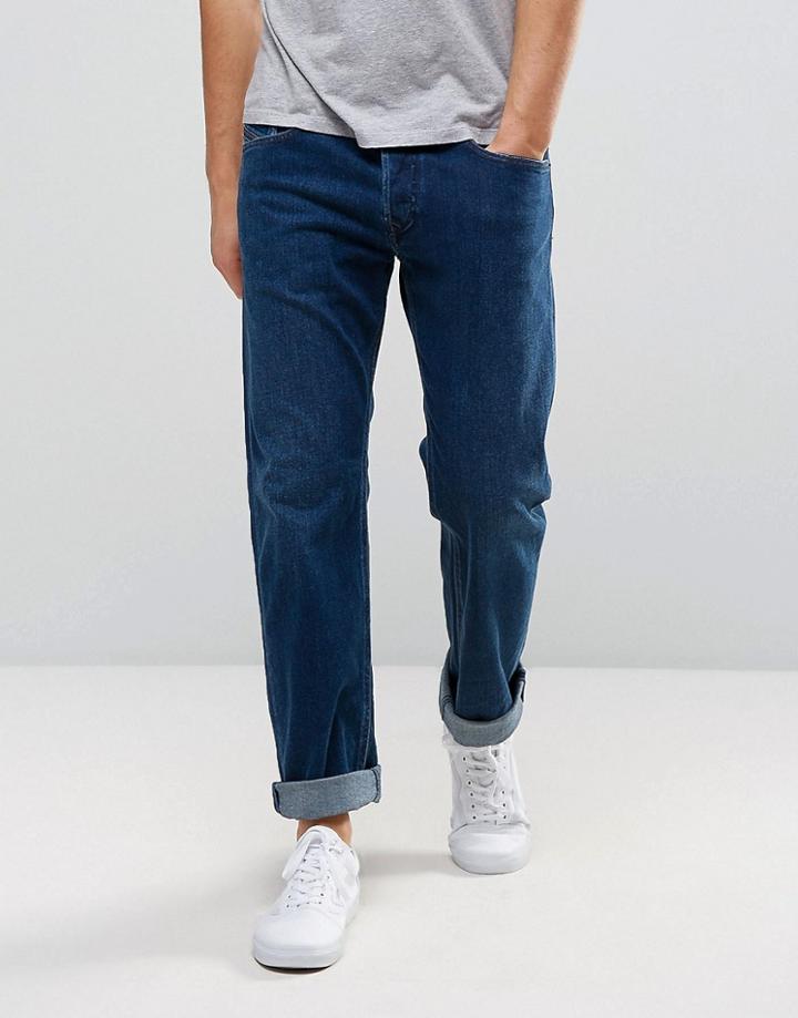 Diesel Waykee Straight Fit Jean 084eh Bright Blue Wash - Blue