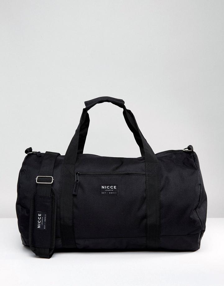 Nicce Barrel Bag In Black - Black