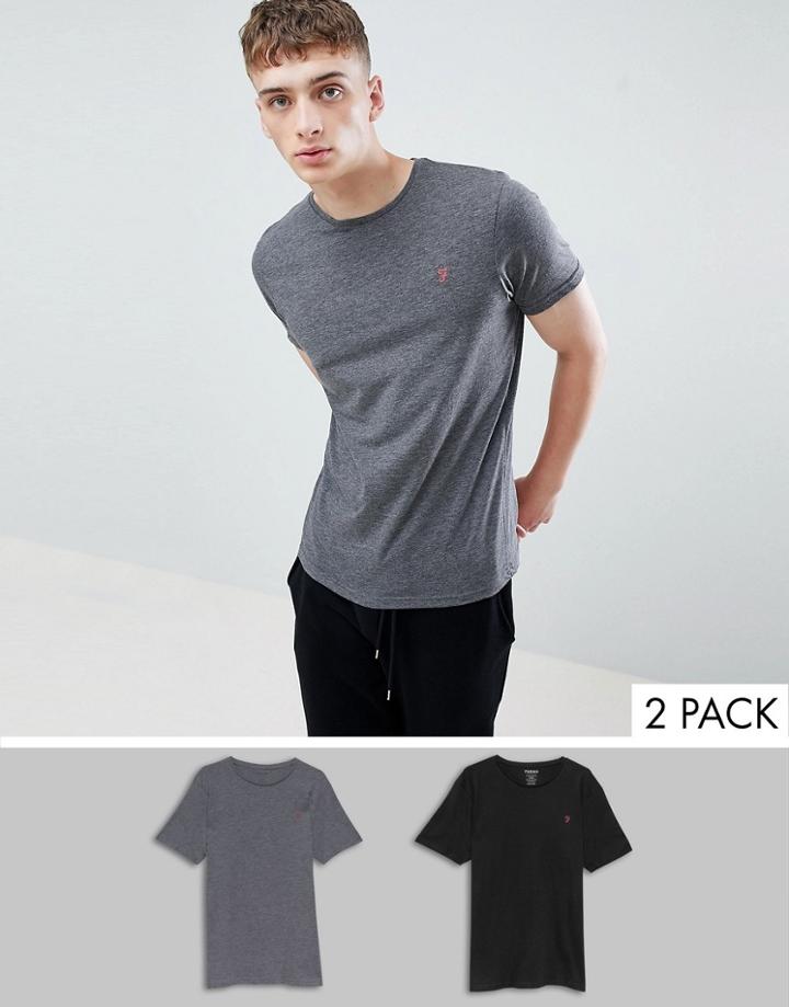 Farah Pinehurst 2 Pack Lounge T-shirts - Black