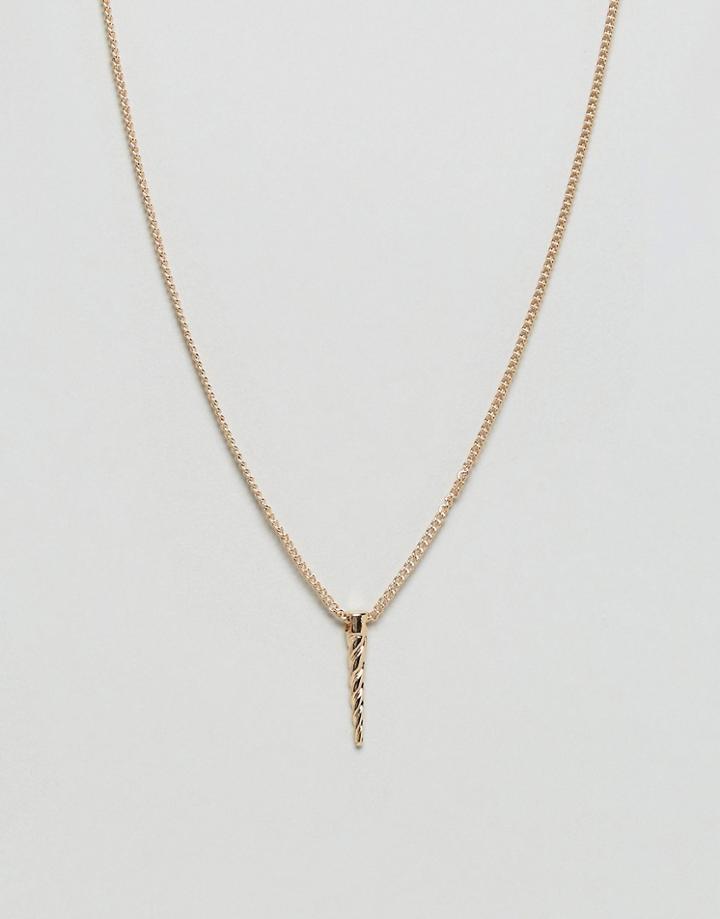 Nylon Shard Necklace - Gold