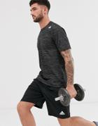Adidas Training Marl T-shirt In Black