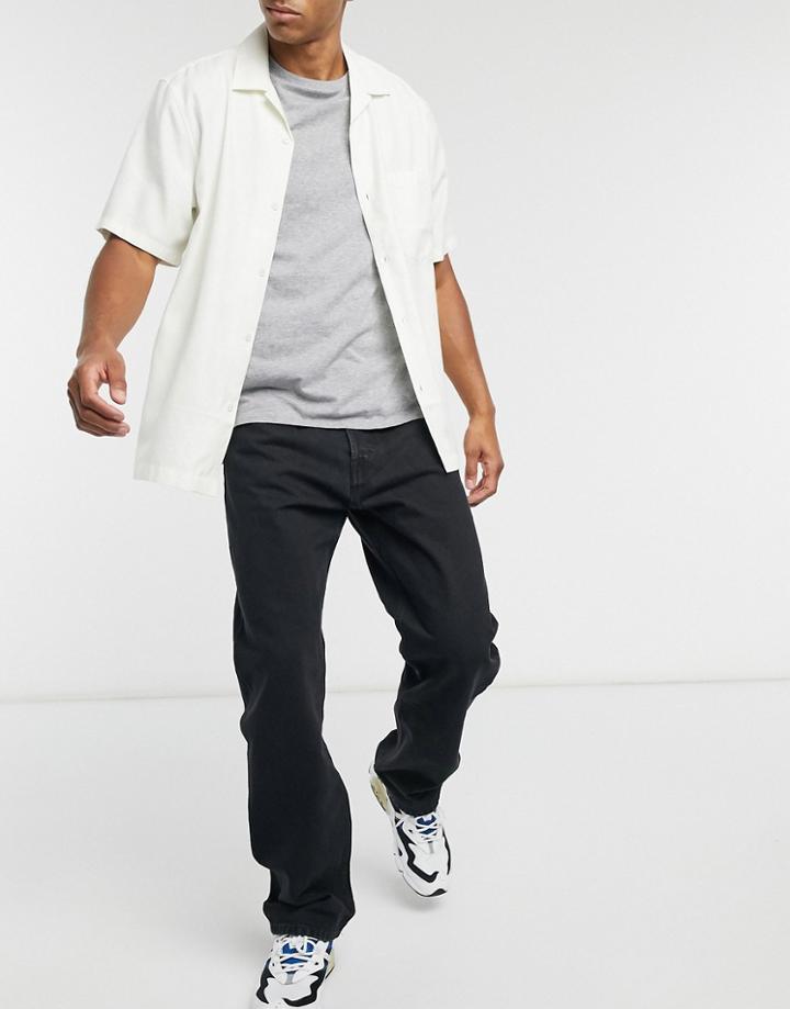 Weekday Space Straight Jeans In Tuned Black