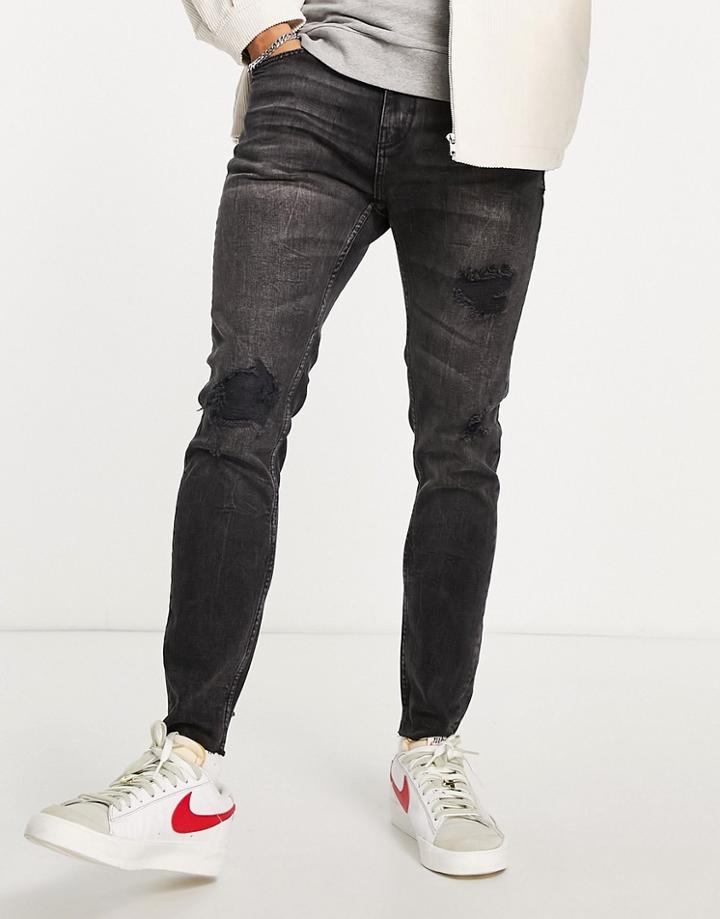 Pull & Bear Premium Carrot Fit Jeans In Black