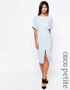 Asos Petite Wiggle Dress With Split Front - Nude