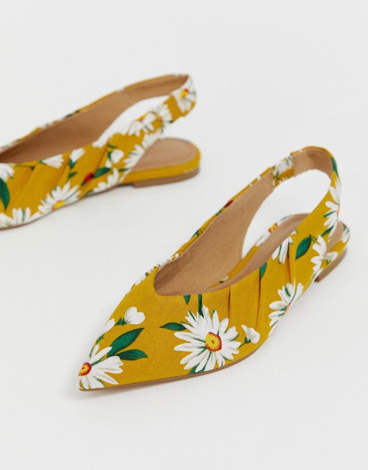 Asos Design Lea Slingback Ballet Flats - Multi