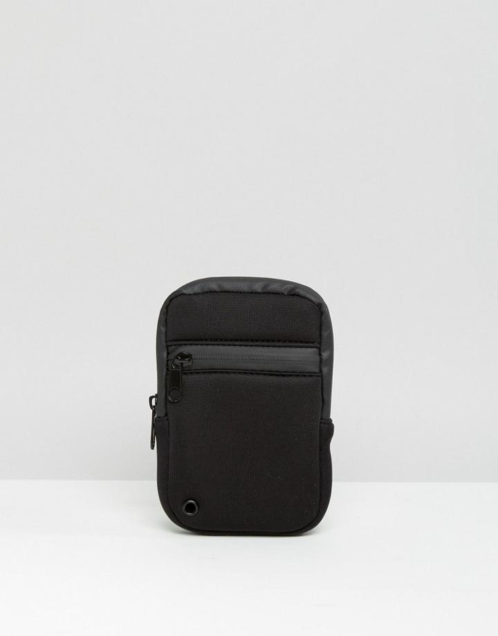 Asos Clip On Wallet In Scuba - Black