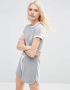 Asos Casual Romper With Contrast Binding - Gray