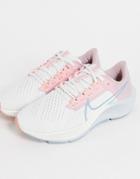 Nike Running Air Zoom Pegasus 38 Sneakers In White And Pink