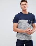 Jack & Jones Originals Pocket T-shirt With Block Panel - Navy