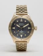Vivienne Westwood Smithfield Stainless Steel Watch In Gold Vv160nvgd - Gold