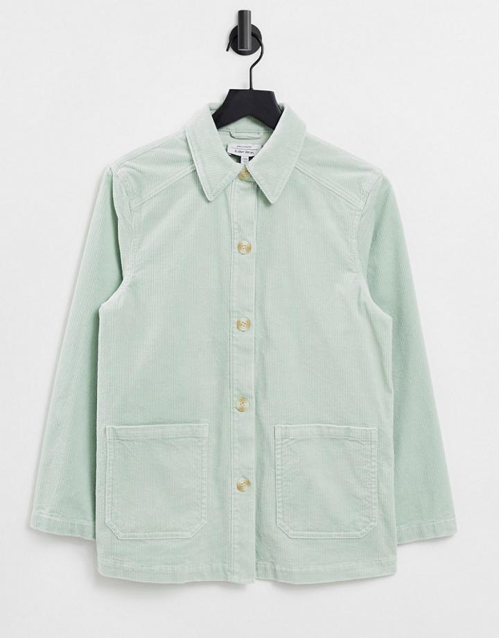 & Other Stories Organic Cotton Cord Jacket In Light Green