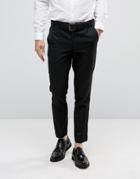 Burton Menswear Slim Smart Pants In Texture - Black