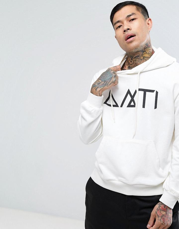 Antioch Symbol Print Hoodie - White