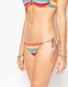 Seafolly Zarhara Stripe Tie Side Bikini Bottoms - Zarhara