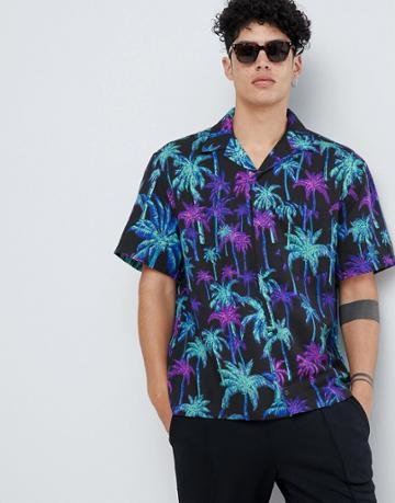 Weekday Skyway Palm Shirt - Black