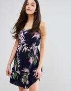 Warehouse Palm Print Mini Cami Dress - Multi