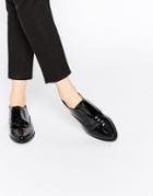 Asos Match Point Pointed Flat Shoes - Black