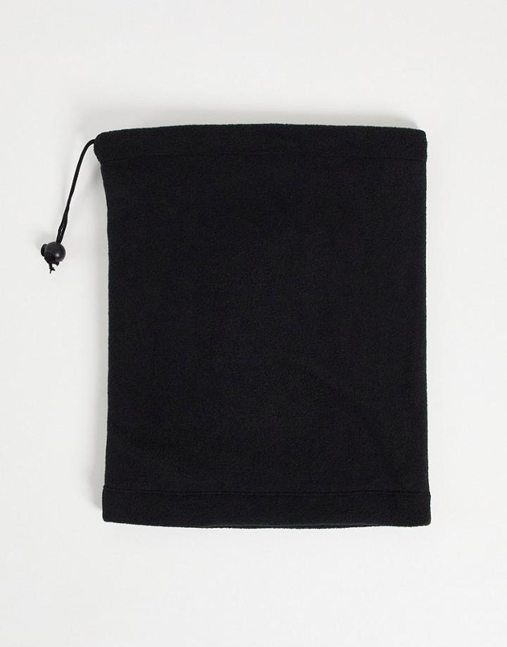 Svnx Fleece Circle Scarf In Black