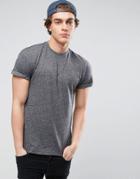 New Look T-shirt With Roll Sleeve In Gray - Gray