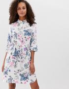 B.young Floral Shirt Dress-multi