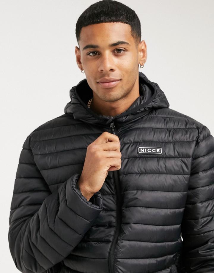 Nicce Maidan Puffer Jacket In Black