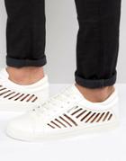 Asos Sneakers In White With Cut Out Detail - White