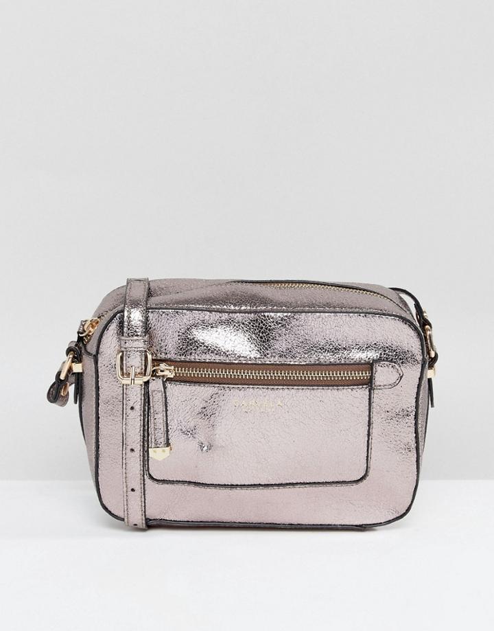 Carvela Mia Metallic Crossbody Bag - Gray