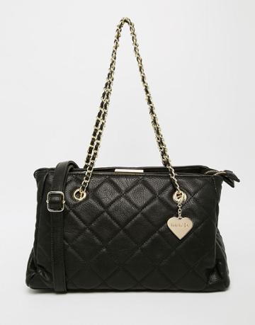 Marc B Kate Quilted Shoulder Bag - Black