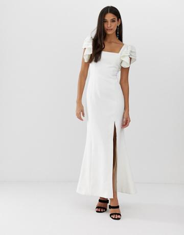 C/meo Collective Heart Of Me Ruflfe Gown-white
