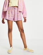 Quiksilver Wave Vibes Floral Shorts In Pink