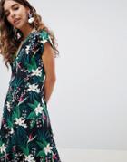 B.young Tropical Print Shirt Dress - Multi