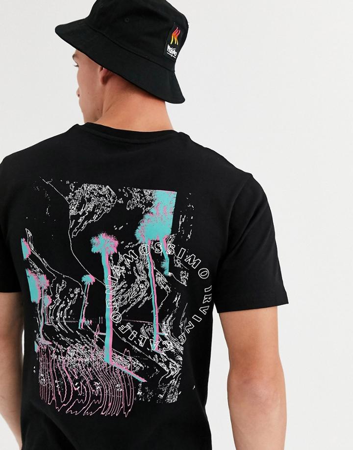 Mossimo Print Tee With Back Print In Black