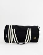 Fred Perry Twin Tipped Barrel Bag In Black - Black