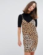 Monki Leopard Print Cami Dress - Multi