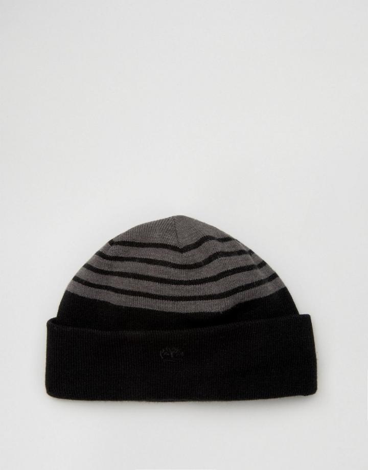Timberland Striped Beanie - Black