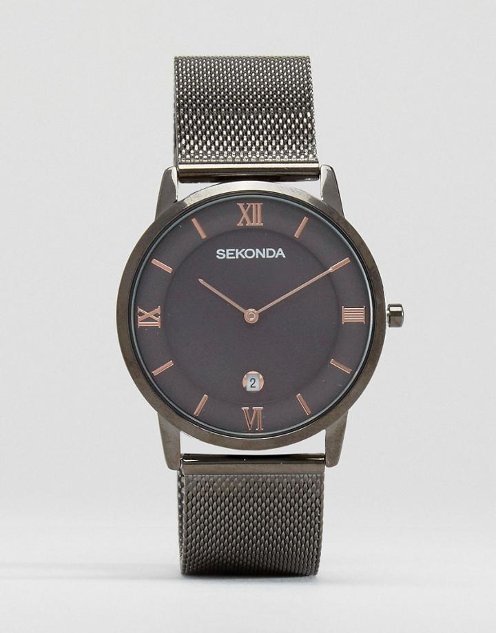 Sekonda Mesh Watch In Gray - Gray