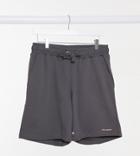 Collusion Unisex Logo Shorts In Dark Gray-grey