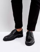 Zign Leather Shoes With Chunky Sole - Black